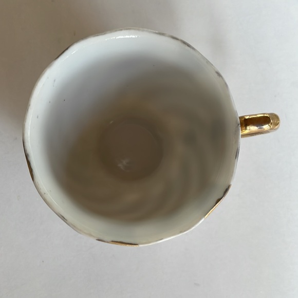 VTG Iridescent Blue Demitasse Cup & Saucer - Picture 6 of 6